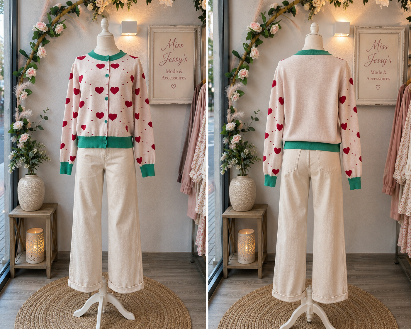 Herzchen Strickjacke