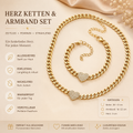 Herz Schmuckset aus Edelstahl
