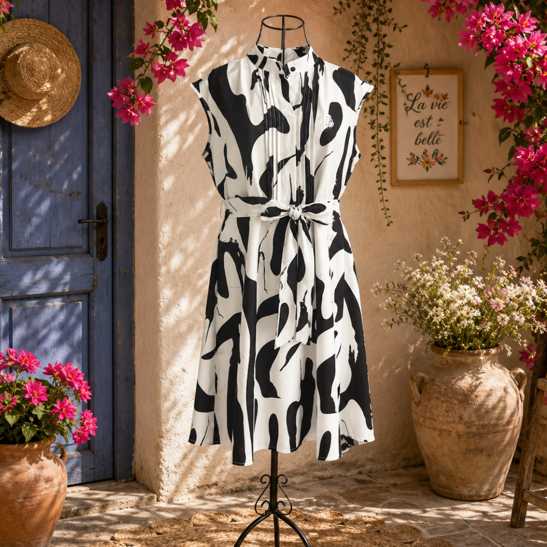Kleid „Black & White Chic“ – Zeitlos & Elegant